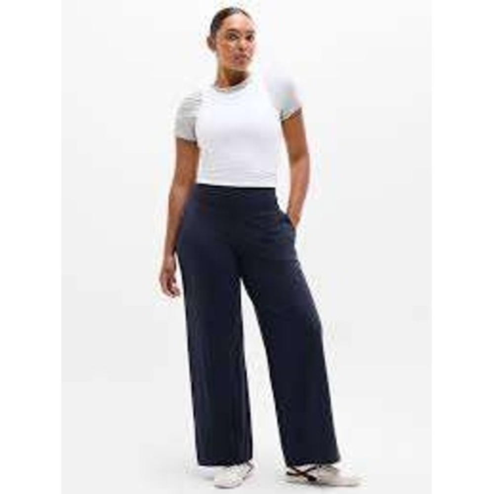 Athleta Venice Flare Pant Black High Waisted Wide Leg Yoga Trousers‎ Womens XL